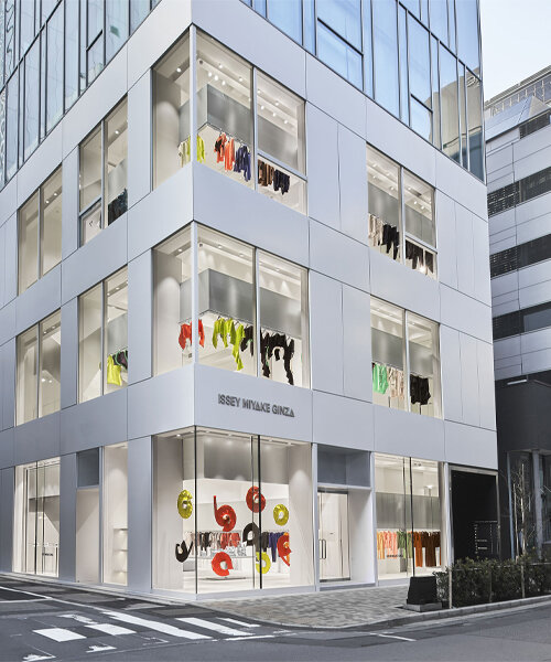 tokujin yoshioka injects futuristic accents into new issey miyake store in tokyo