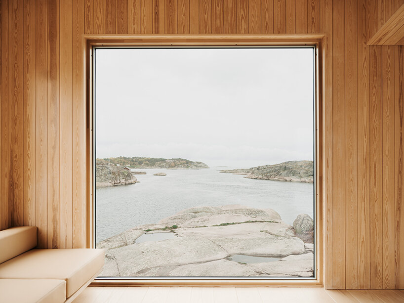 line solgaard's new cabin retreat gently blends into the norwegian archipelago