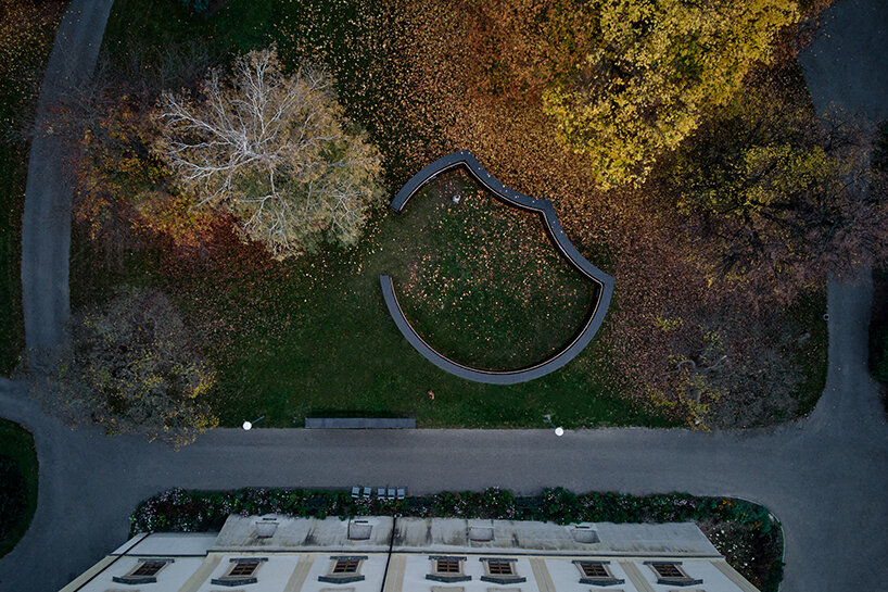 loom on the moon creates immersive multimedia exhibition amid czechian nature