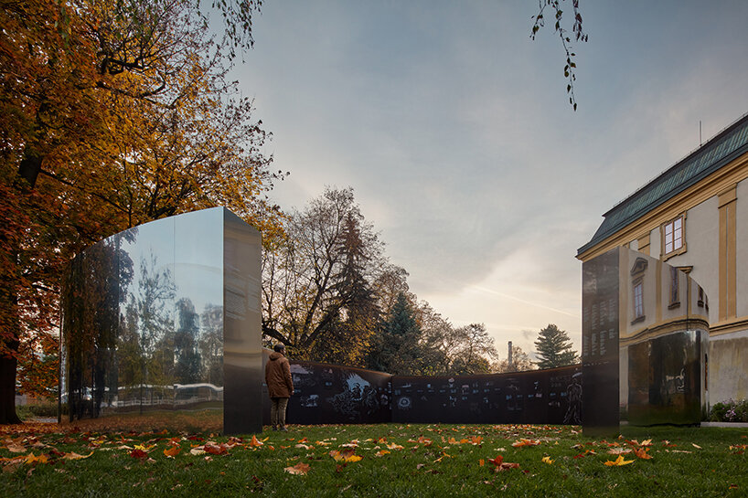 loom on the moon creates immersive multimedia exhibition amid czechian nature