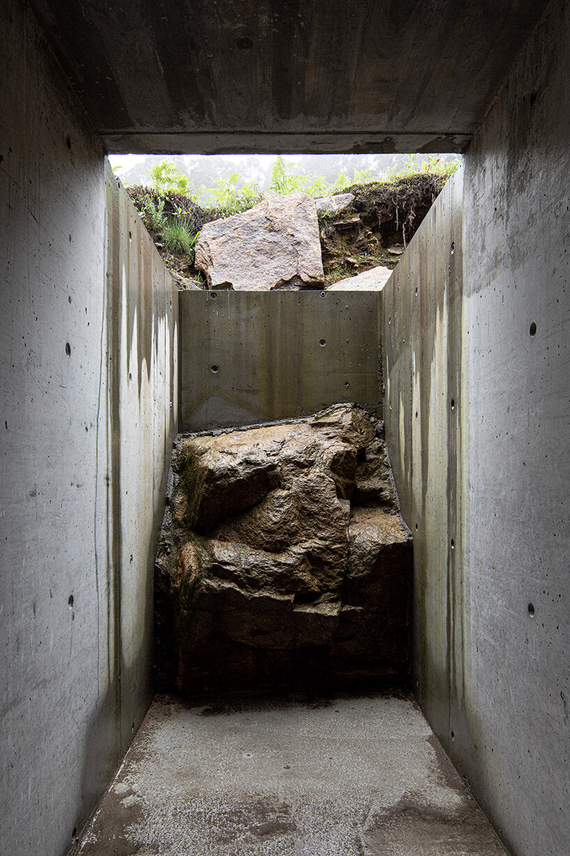 'tâmega' is a sculptural concrete home stretching horizontally across rugged land in portugal
