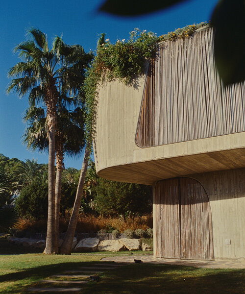 david altrath photographs 'villa mediterraneo' gazing over ibiza through bamboo screens