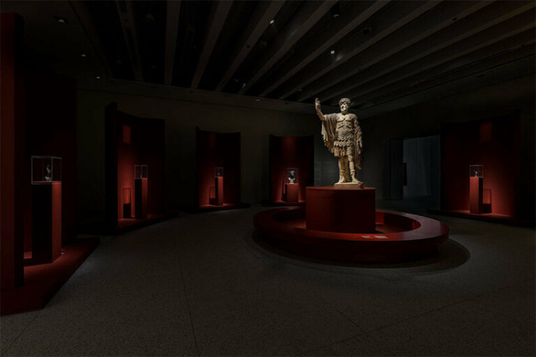 Aldo Cibic Juxtaposes Roman Sculptures With Dark Labyrinthine Spaces At 