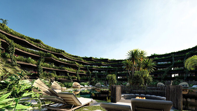 DNA's community hub proposal in mexico recalls the mystical wells of yucatan rainforests