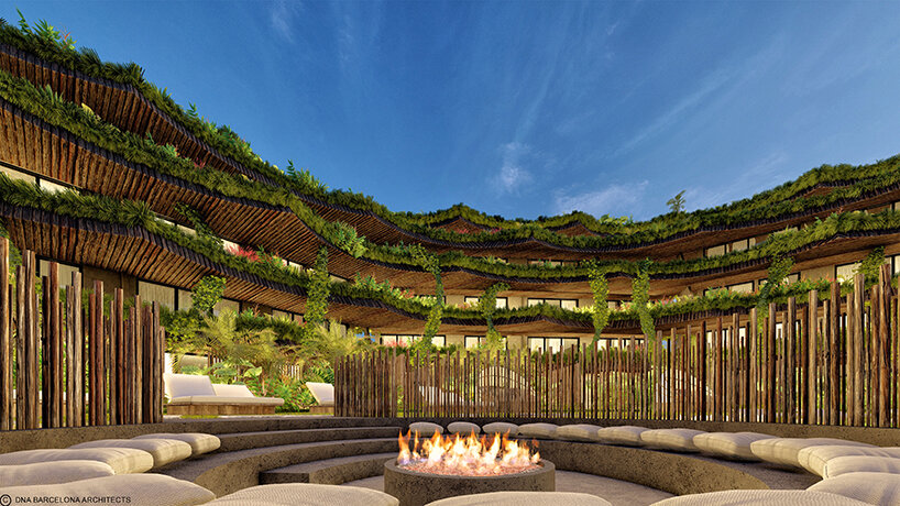 DNA's community hub proposal in mexico recalls the mystical wells of yucatan rainforests