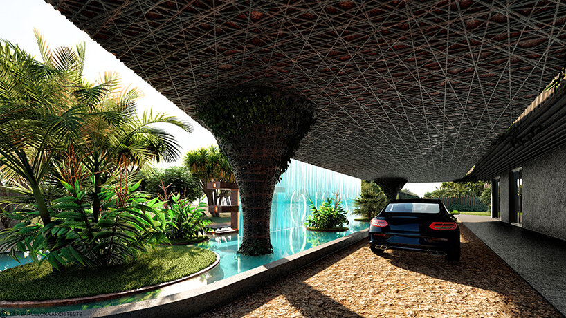 DNA's community hub proposal in mexico recalls the mystical wells of yucatan rainforests