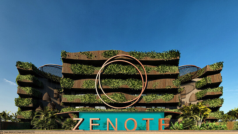 DNA's community hub proposal in mexico recalls the mystical wells of yucatan rainforests