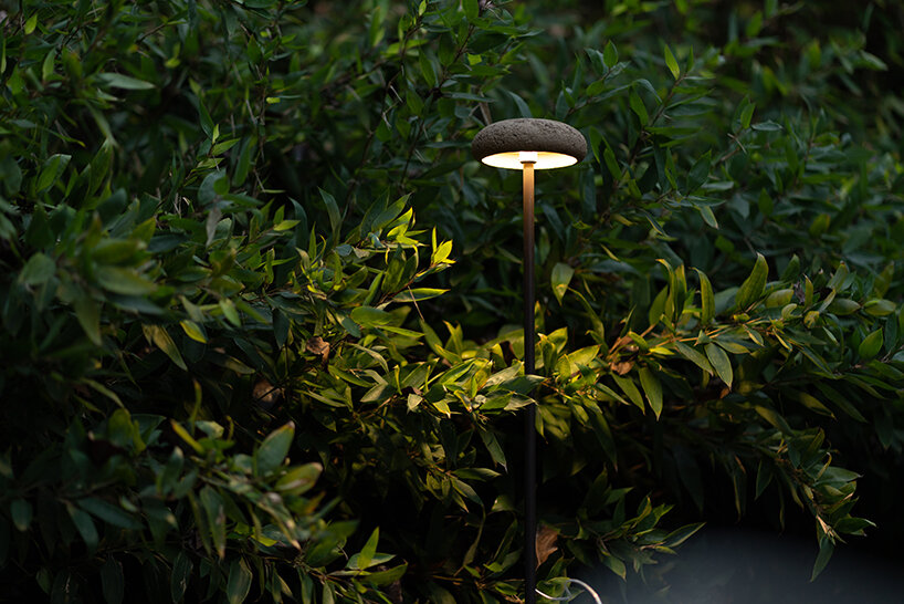 9010novantadieci organic oolite outdoor light blends in with nature