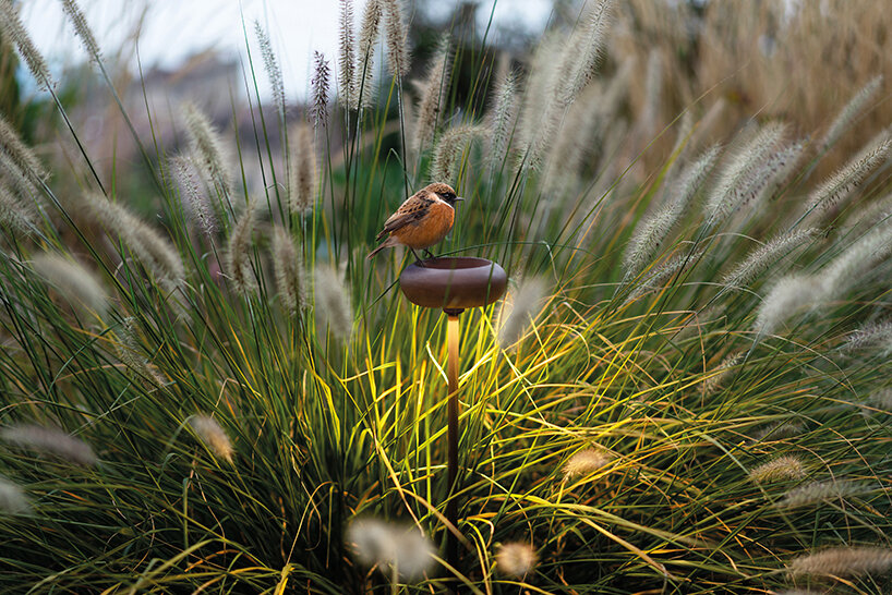 9010novantadieci organic oolite outdoor light blends in with nature