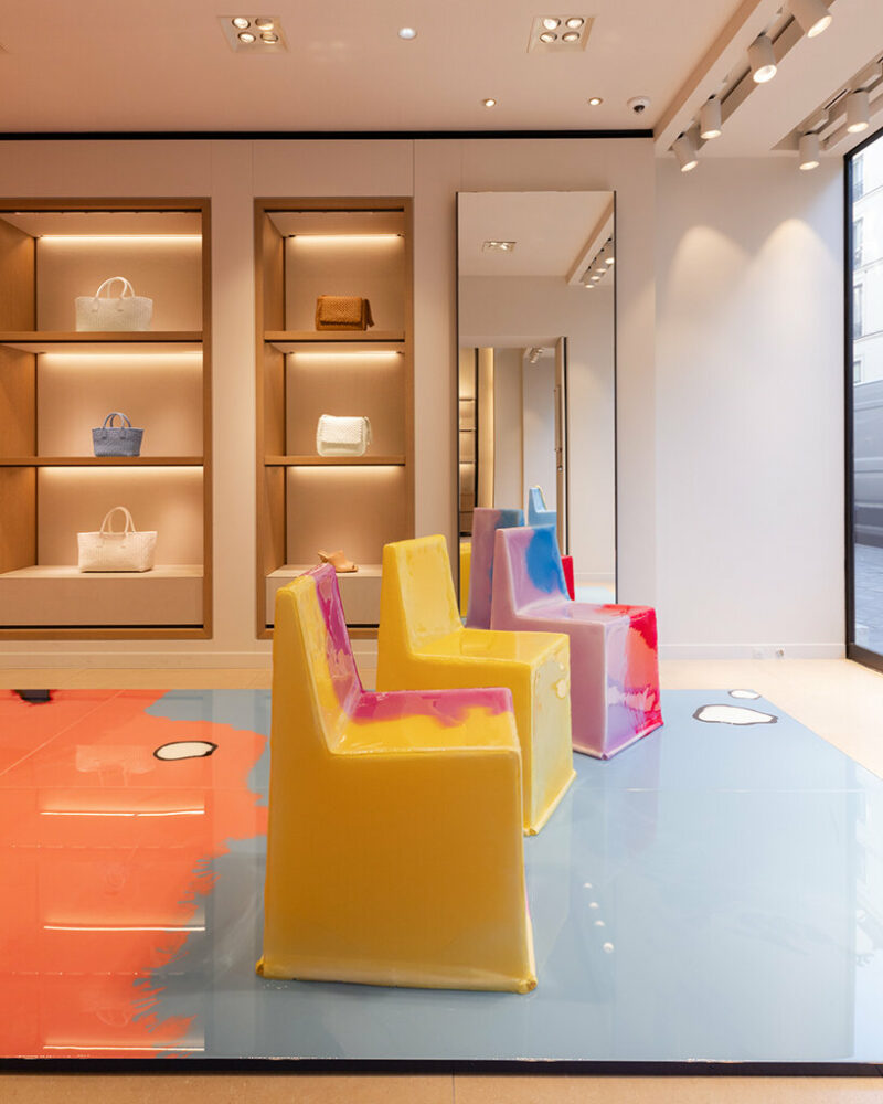 gaetano pesce’s stai?’ chairs land in bottega stores