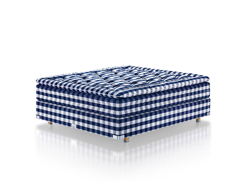 Hästens represents 45 years of craftsmanship for its iconic blue check bed and pattern