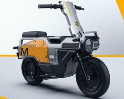 mini electric motorcycle 'm-one' folds in seconds and can fit in the car's trunk