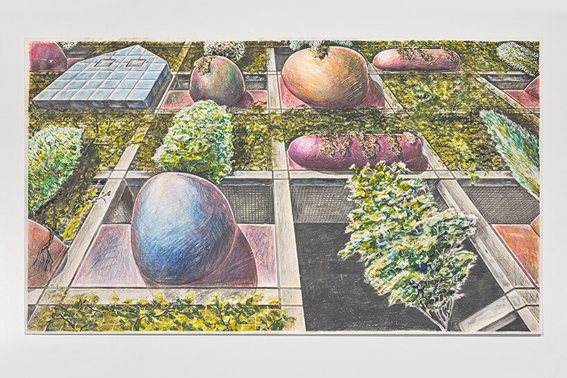 gaetano pesce exhibits original 'unframed' drawings at new york's galerie56