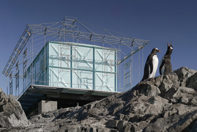 balbek bureau repurposes disused fuel tank into nostalgic art installation in antarctica