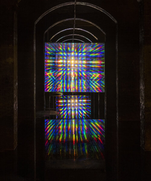 kimsooja enlivens former water reservoir with multicolored 'paintings' of light