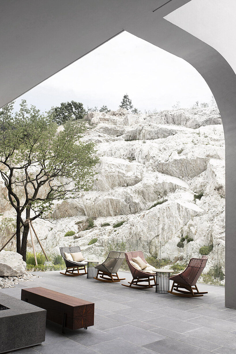 LESS architects weaves new clubhouse into the hilly landscape of wonju in south korea