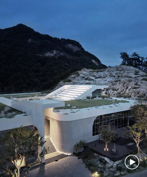 LESS architects weaves new clubhouse into the hilly landscape of wonju in south korea