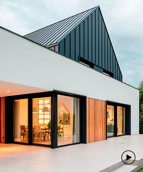 barn typology and modernism meet in residential project by MEEKO in poland