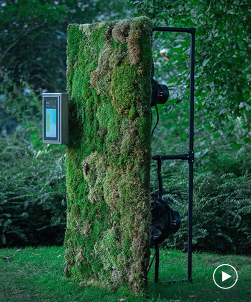 MOSS kinetic sound sculpture breathes and pulsates driven by global air quality data