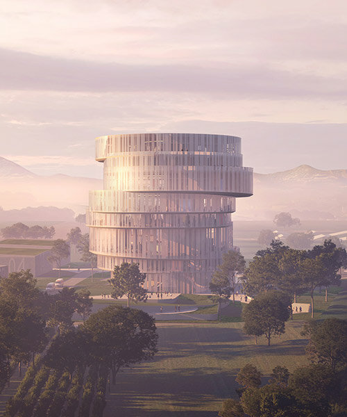 OODA's winning design for TV station in tirana draws inspiration from a set of film reels