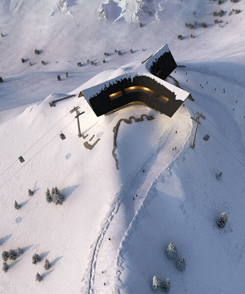 peter pichler architecture's ski lifts are a playful twist on familiar alpine design