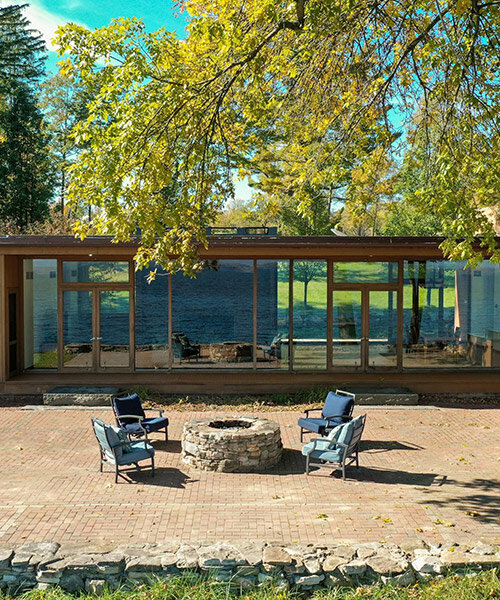 philip johnson's early modernist lake house is now on sale in willsboro, new york