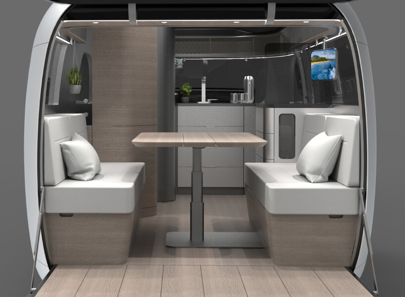 porsche airstream concept garage trailer