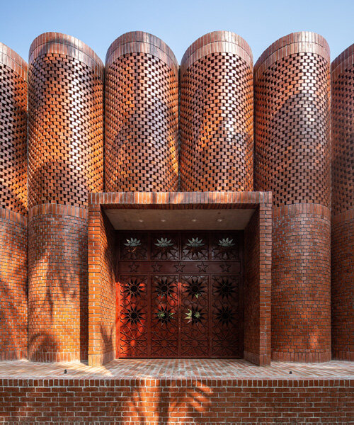 sthapotik shapes bangladeshi mausoleum with textural brickwork and deep skylights