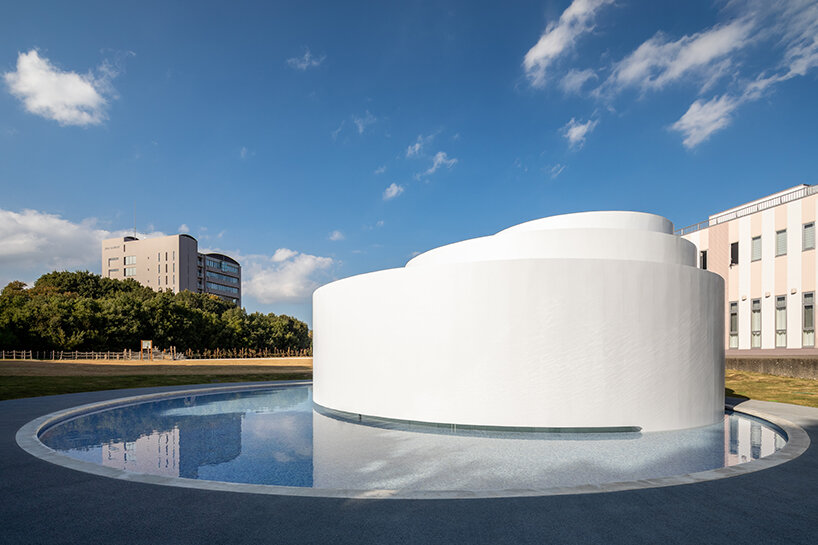 T2P architects sculpts three-layered circular plaza inspired by pipes in japan