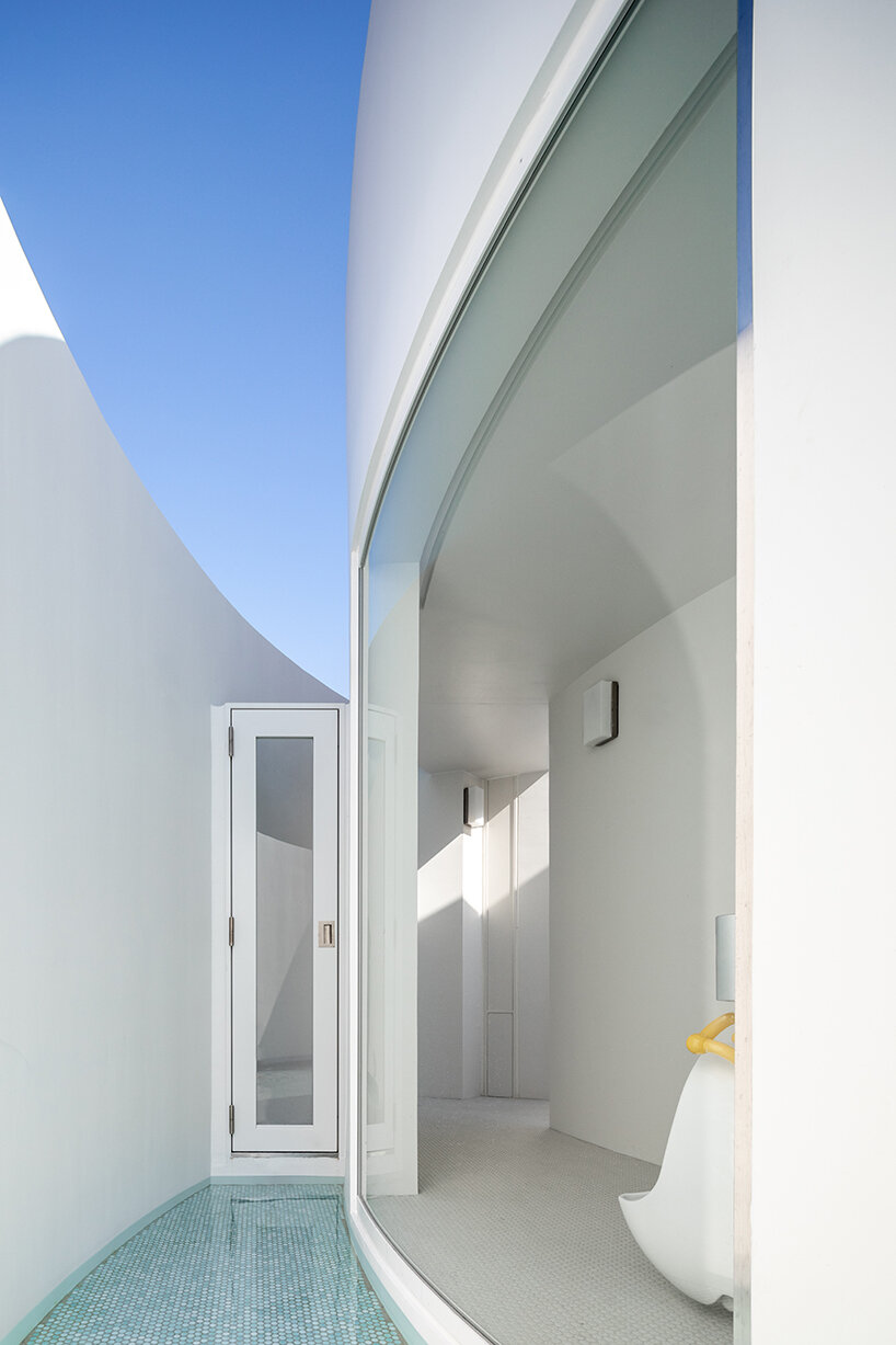 T2P architects sculpts three-layered circular plaza inspired by pipes in japan