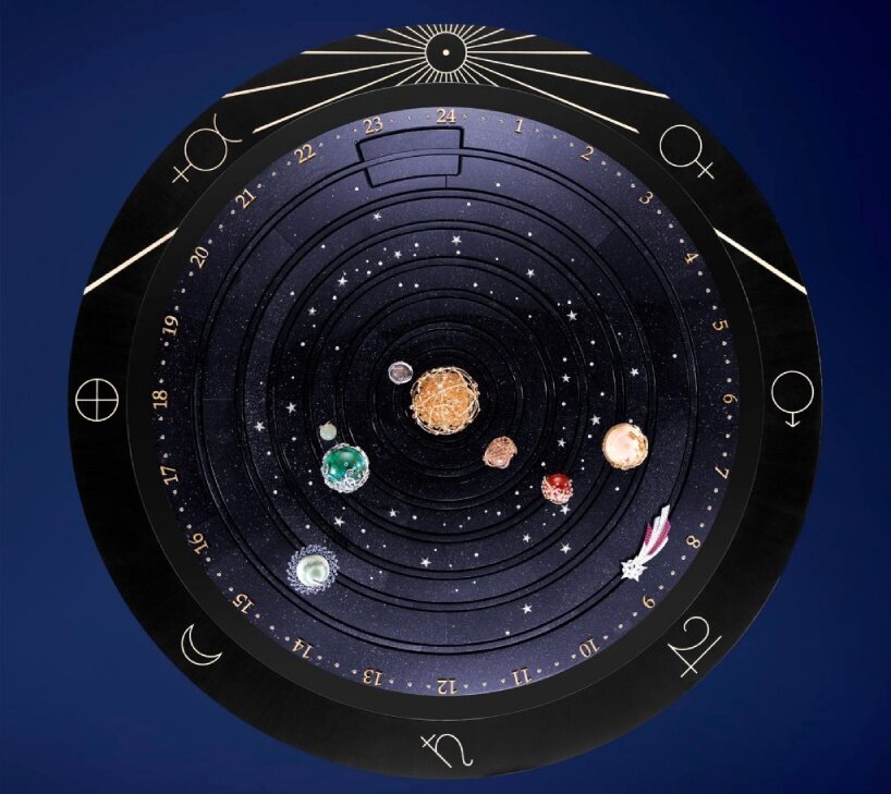 van cleef & arpels ornates planetarium automaton with sublime gems at watches & wonders