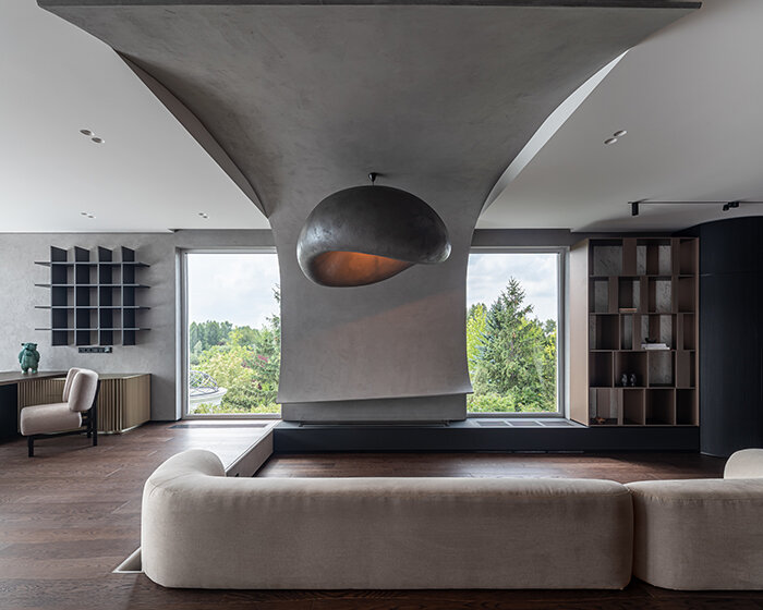 makhno studio uses organic materials to add ukrainian heritage in modern kyiv home