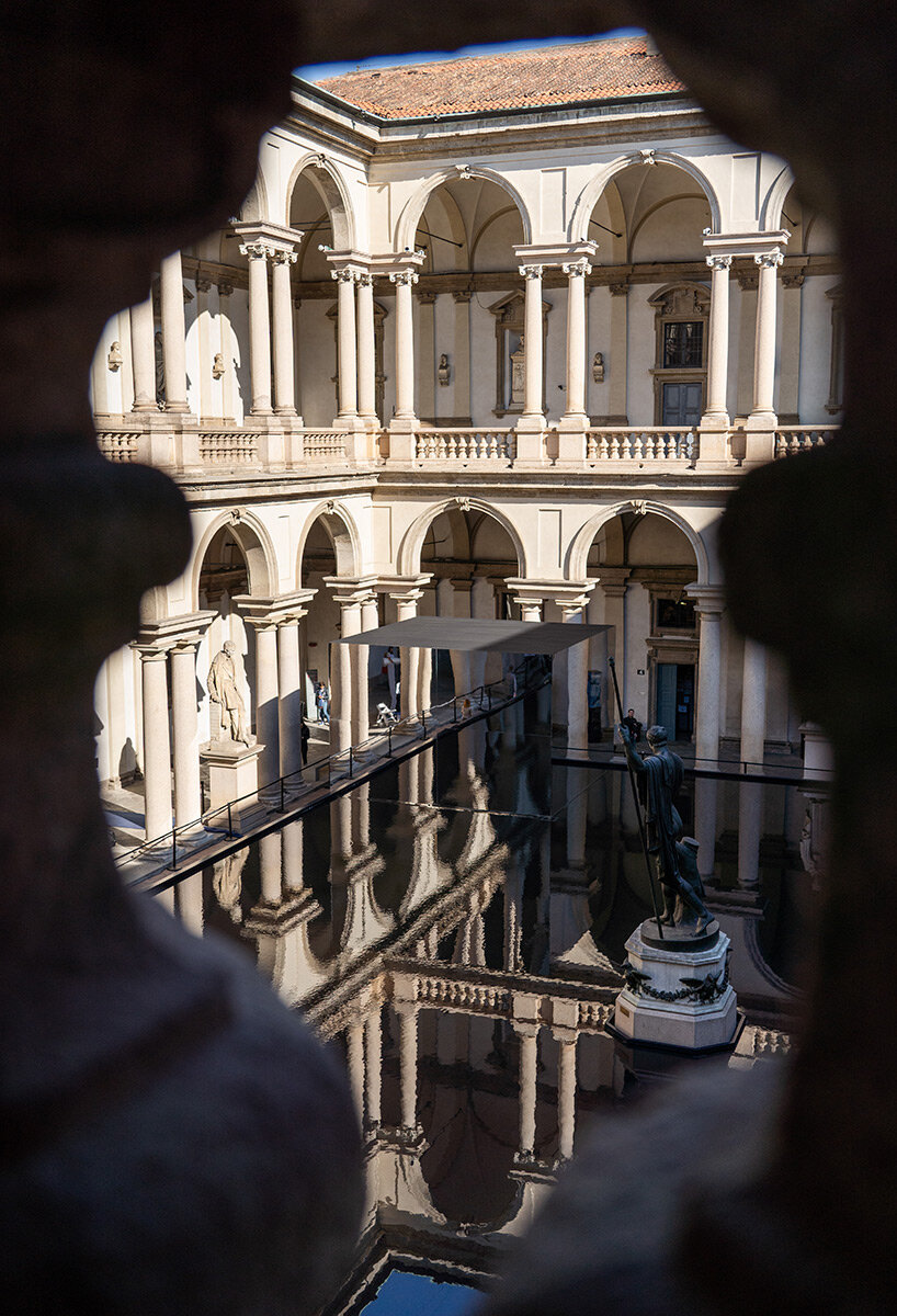 Grohe Spa installation creates reflections in historic Milan courtyard