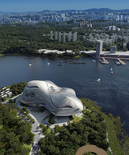 OPEN architecture unveils fluid and floating yichang grand theater along yangtze river