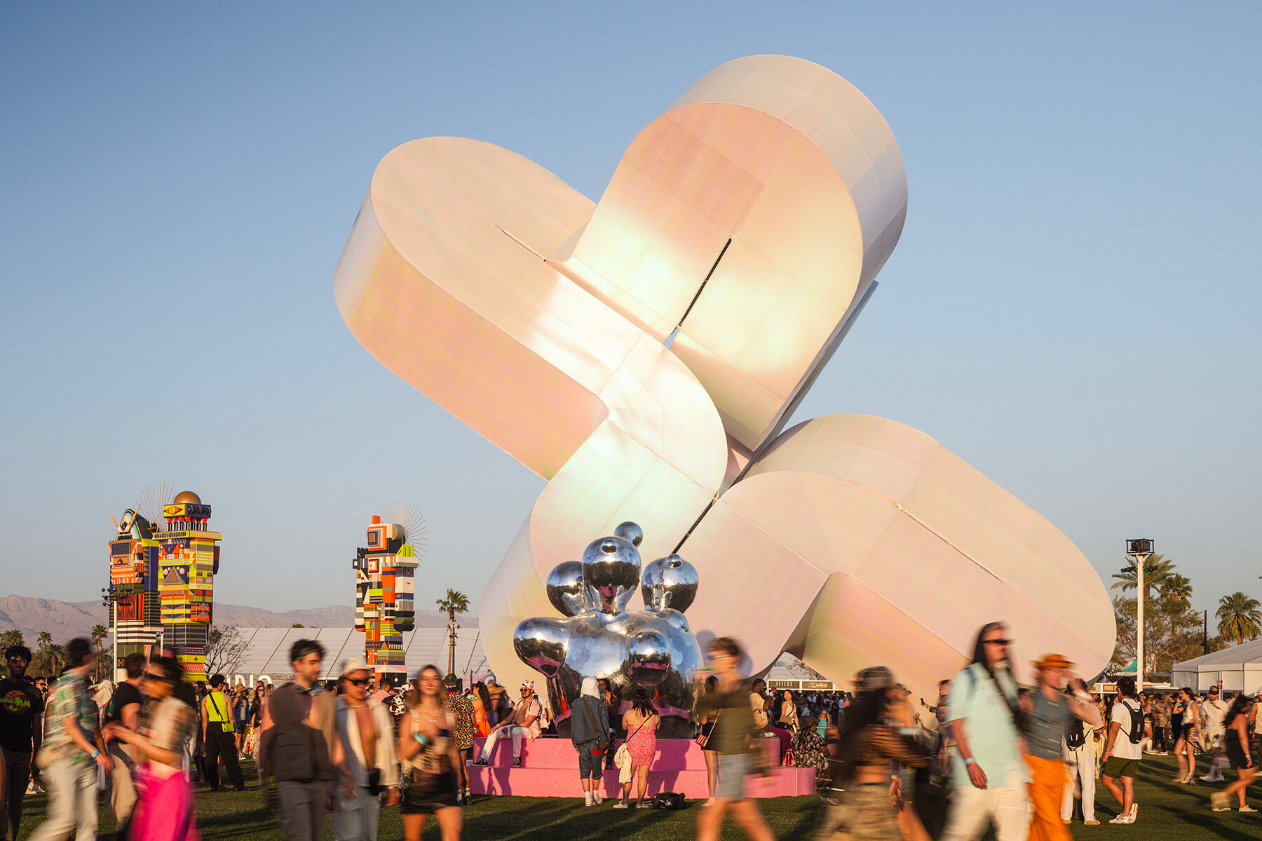 What is the Coachella vibe? Think art installations reaching for the sky