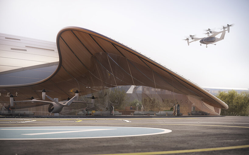 foster + partners reveals terminal concept for future eVTOL infrastructure network in dubai