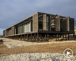 mobile wood panels flow through eduardo guimpert's 'G+D house' in coastal chile