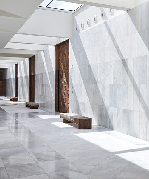 step inside KAAN's marble-clad extension for historic het loo palace in the netherlands