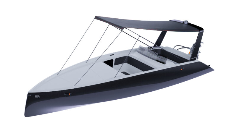 kaebon's featherweight electric boat 'EB EINS' fits on a car roof