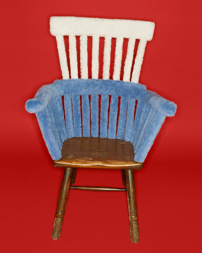 unexpected textures, colors, and materials weave into LOEWE's quirky chair collection