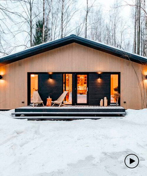 BIO-architects' 'DUB' modular wooden cabin nestles in the russian woodland