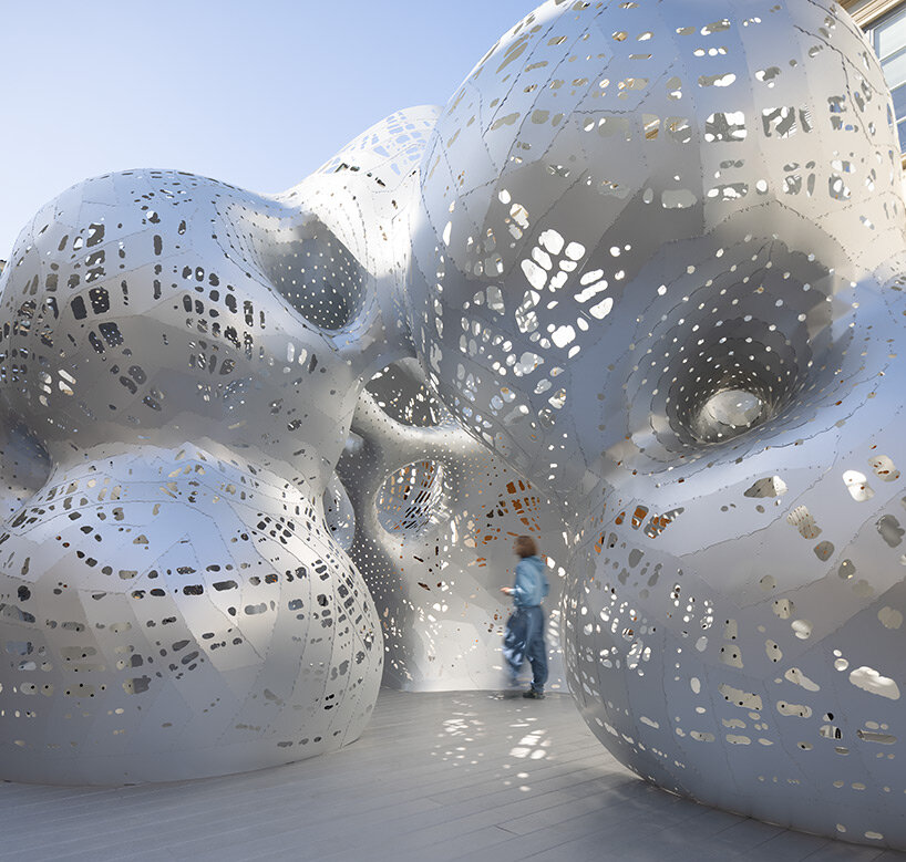 louis vuitton pavilion by MARC FORNES / THEVERYMANY bubbles up at milan  design week
