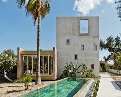 monolithic dwelling in cyprus takes its cues from medieval fortress