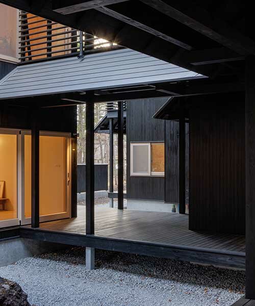 ryue nishizawa designs nature retreat, nodding to japanese concept of negative space