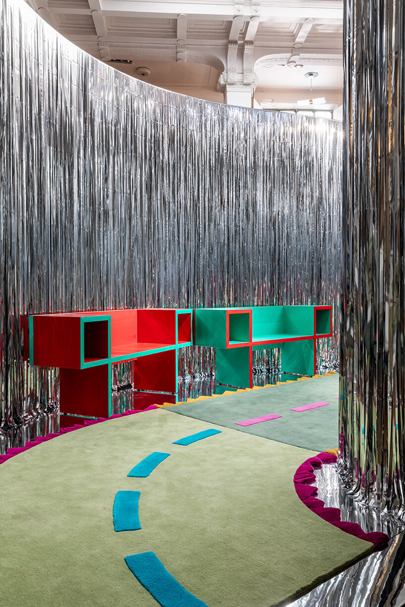 poltronova envelops designs by ettore sottsass, superstudio, & more, in a shimmering maze