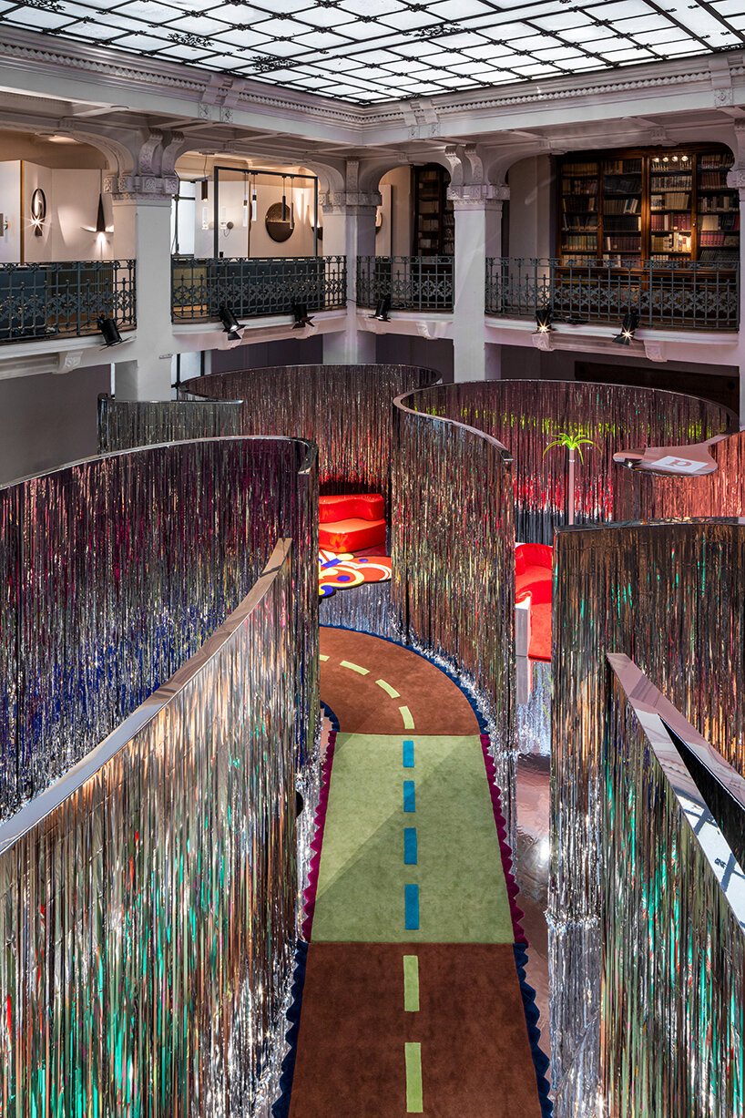 poltronova envelops designs by ettore sottsass, superstudio, & more, in a shimmering maze