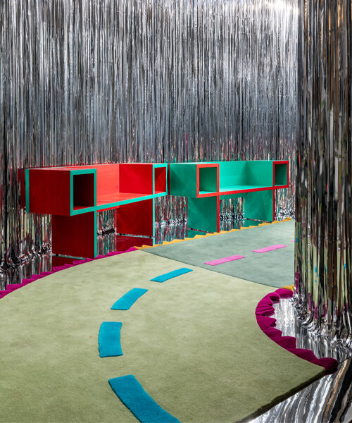 poltronova envelops designs by ettore sottsass, superstudio, & more, in a shimmering maze