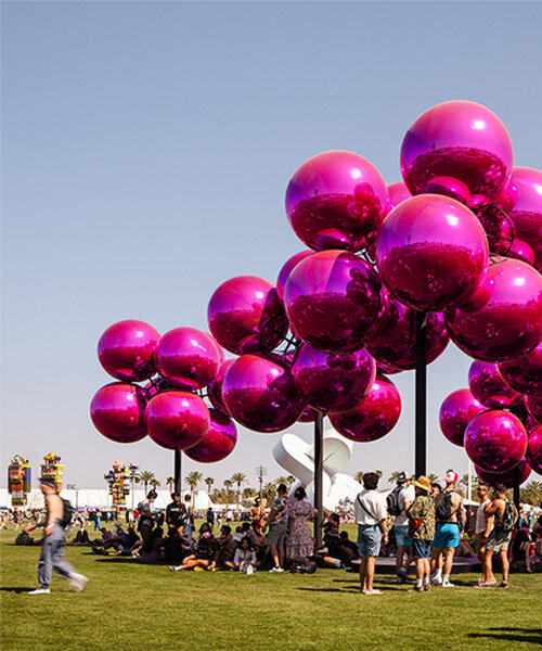 interview: vincent leroy's reflective molecular cloud hovers above festival-goers at coachella