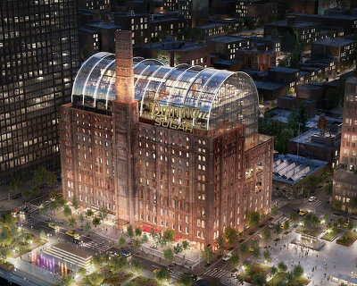 PAU breathes new life into brooklyn’s historic domino refinery with sweeping vertical garden