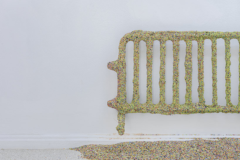 designers highlight our dependency on 'everlasting plastics' at US pavilion in venice